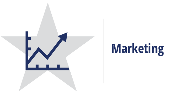 Marketing career cluster icon