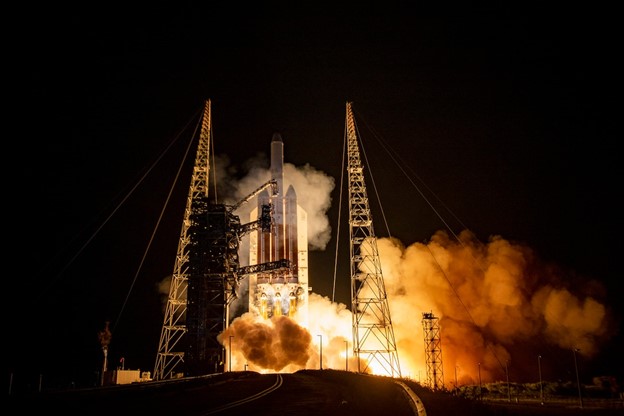 A Delta IV rocket launches from Cape Canaveral Space Force Station, Fla., Dec. 10, 2020. The Space Force’s Space and Missile Systems Center Launch Enterprise team participated in the mission. 
